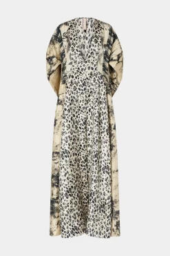 Fashion Abito Lungo stampa Leopardata Donna Abiti