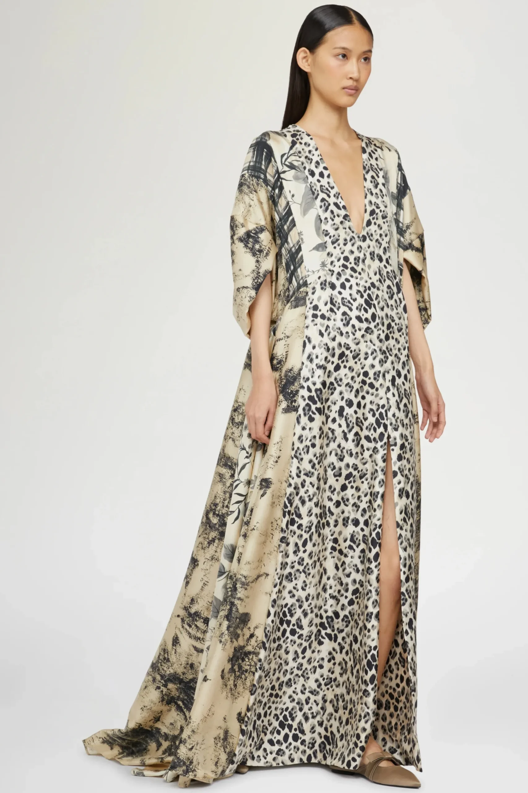 Fashion Abito Lungo stampa Leopardata Donna Abiti