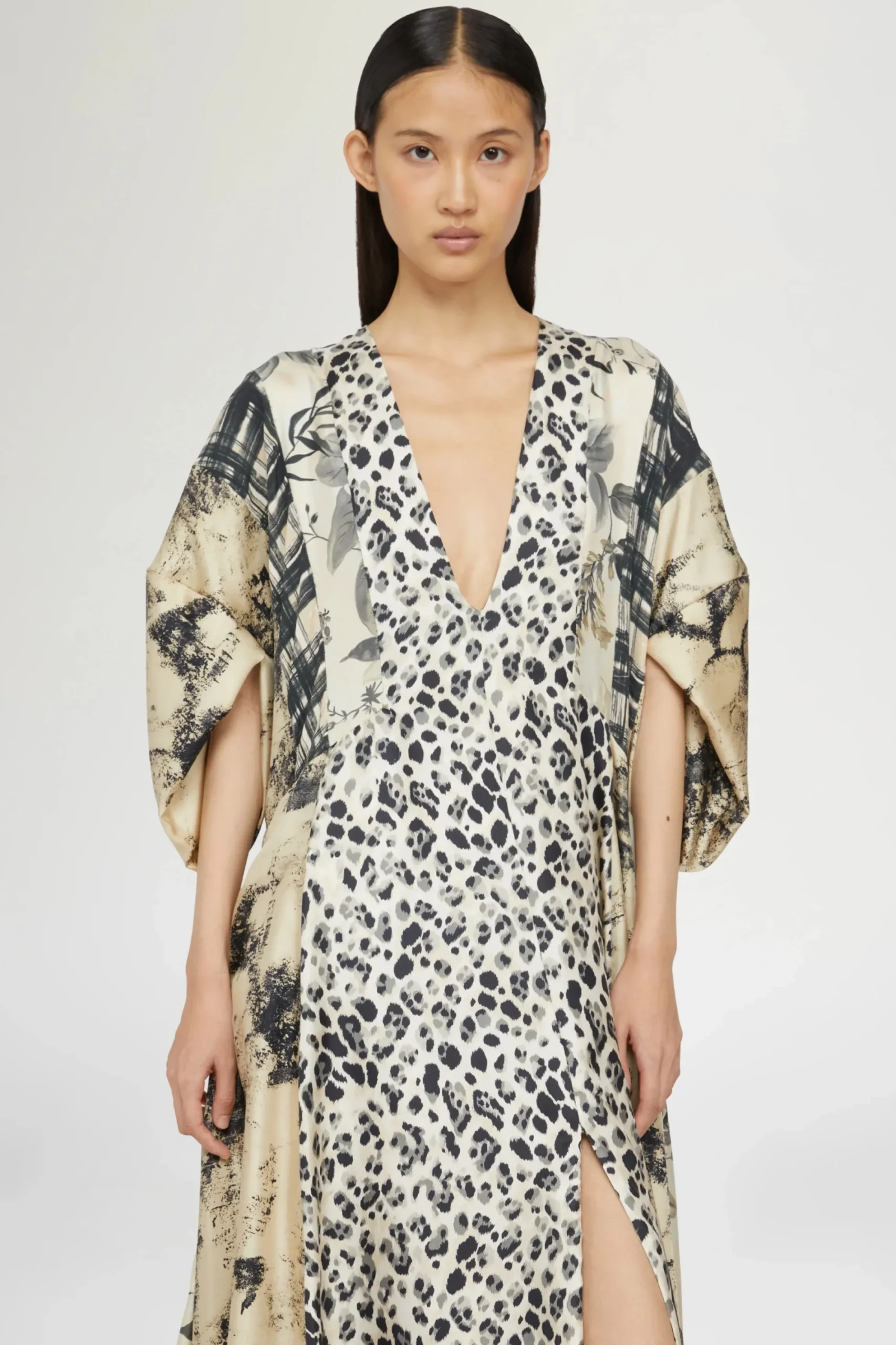Fashion Abito Lungo stampa Leopardata Donna Abiti