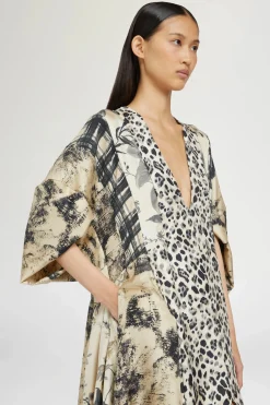 Fashion Abito Lungo stampa Leopardata Donna Abiti