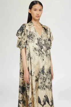 Discount Abito Lungo Stampa Tropicale Donna Abiti