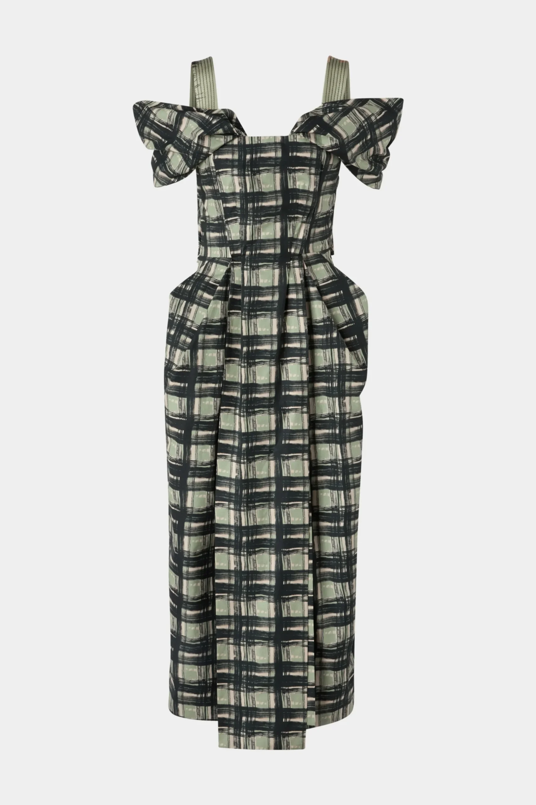 Fashion Abito Midi Quadri Donna Abiti