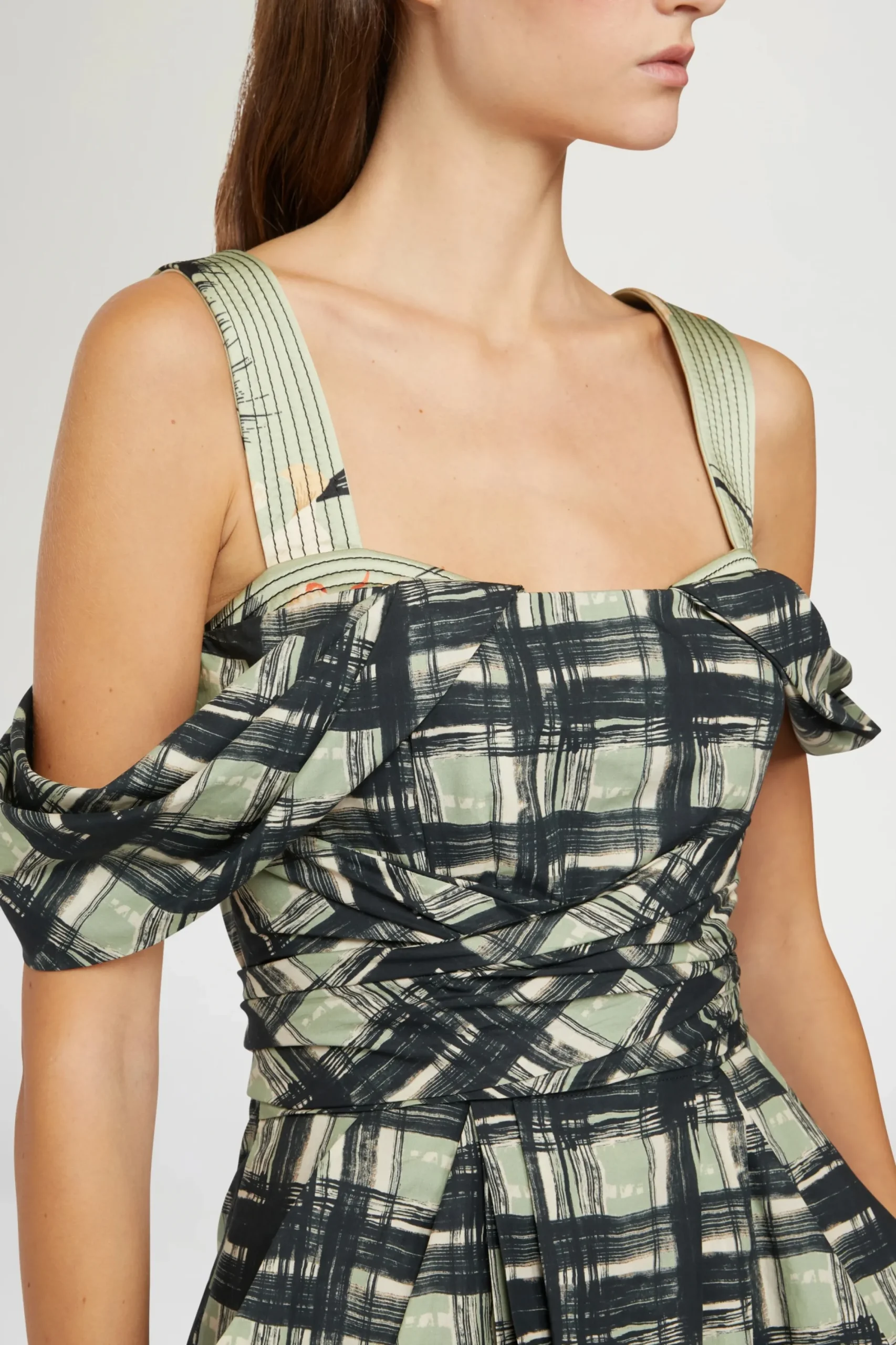 Fashion Abito Midi Quadri Donna Abiti