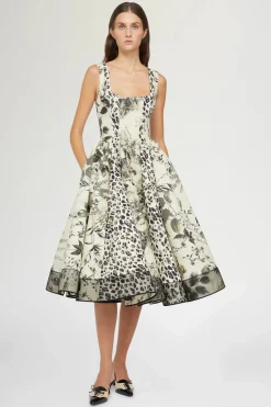 Online Abito Midi stampa Leopardata Donna Abiti