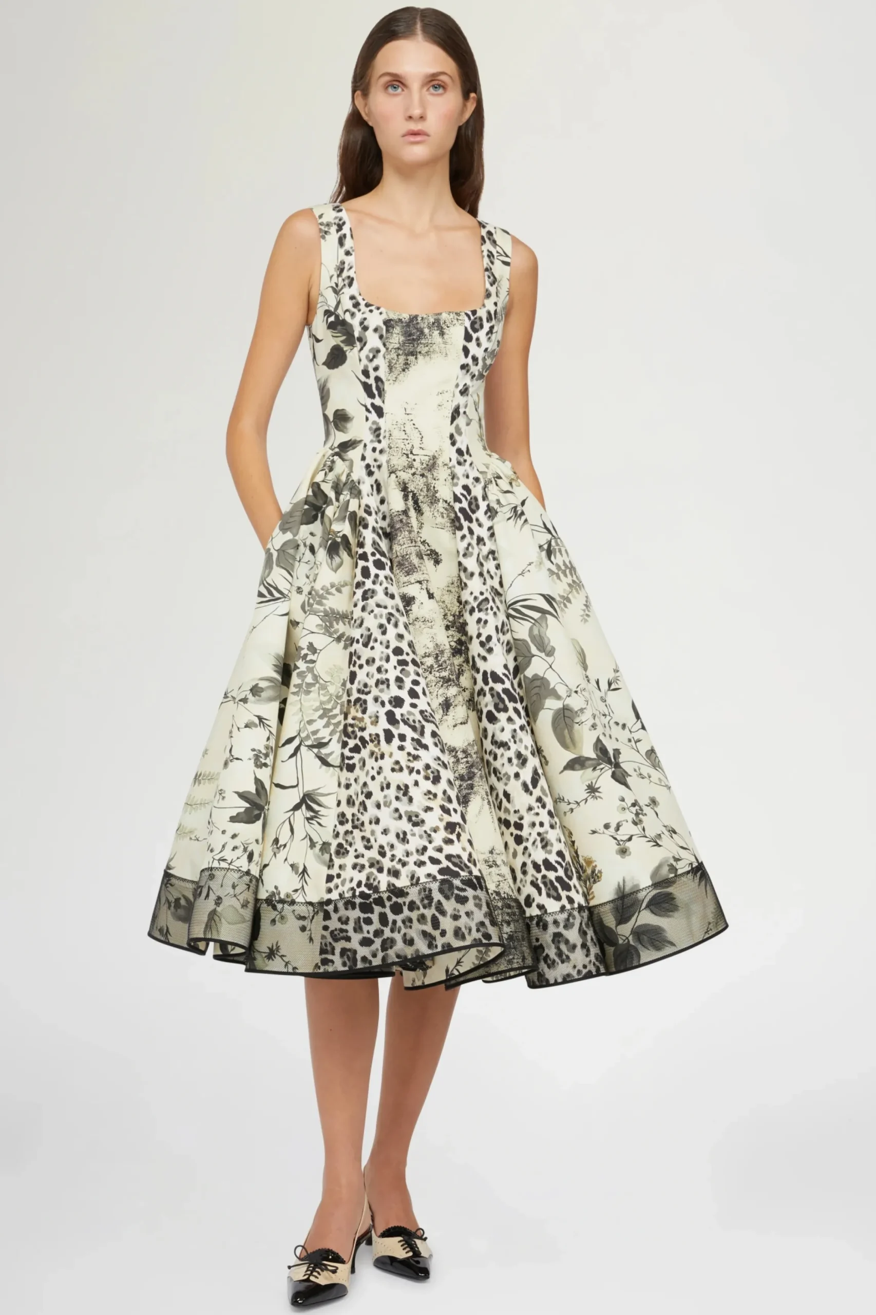 Online Abito Midi stampa Leopardata Donna Abiti