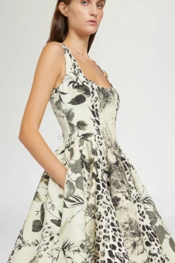 Online Abito Midi stampa Leopardata Donna Abiti