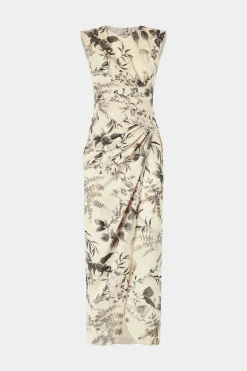 Hot Abito Midi Stampa Tropicale Donna Abiti