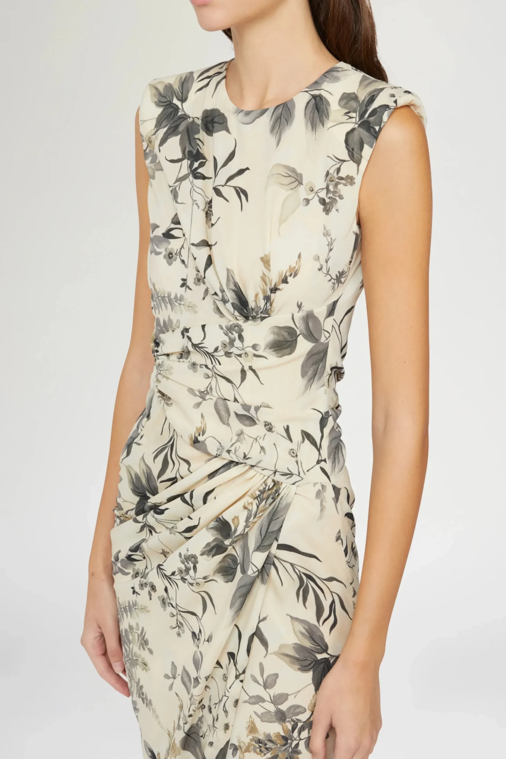 Hot Abito Midi Stampa Tropicale Donna Abiti