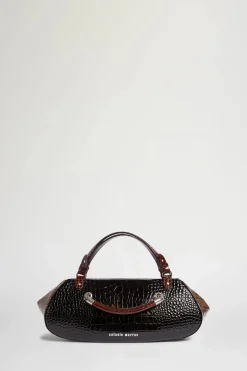 Clearance Borsa Antine Nera e Marrone Donna Borse