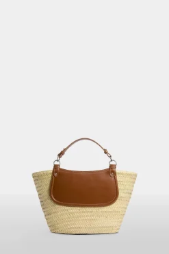 Outlet Borsa di Paglia Grande Marrone Donna Borse
