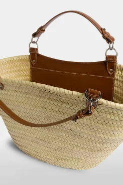 Outlet Borsa di Paglia Grande Marrone Donna Borse
