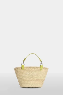 Best Borsa di Paglia Media Gialla Donna Borse