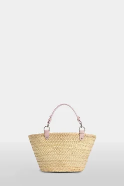 Fashion Borsa di Paglia Media Rosa Donna Borse