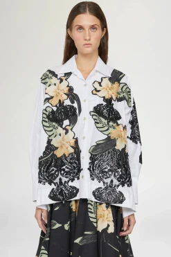 Best Camicia Bianca Ibiscus Patchworks Donna Camicie E Bluse