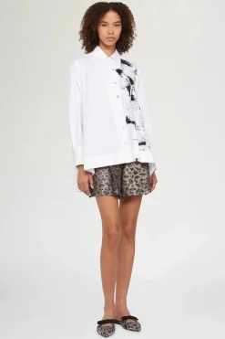 Best Camicia Bianca Ricami Neri Donna Camicie E Bluse