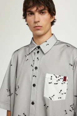 Sale Camicia con Stampa Formiche Uomo Uomo
