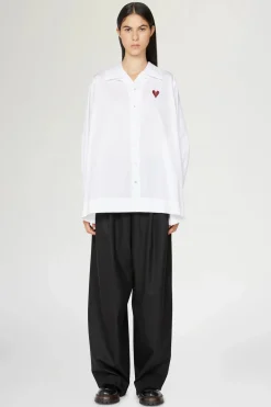 Hot Camicia Cuore Spezzato Bianca Donna Camicie E Bluse