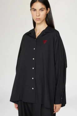 Discount Camicia Cuore Spezzato Nera Donna Camicie E Bluse
