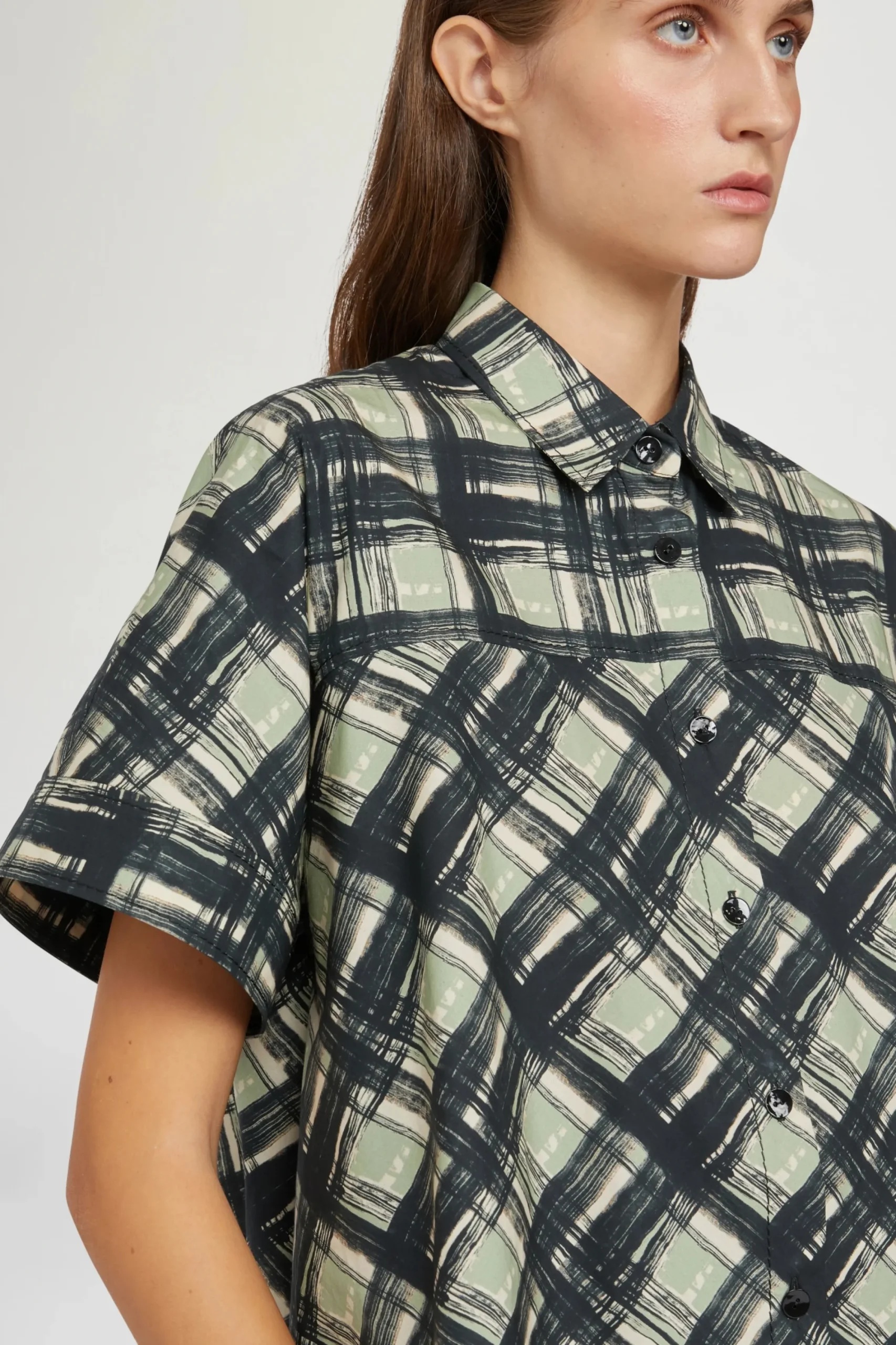 Online Camicia Maniche Corte Quadri Donna Camicie E Bluse