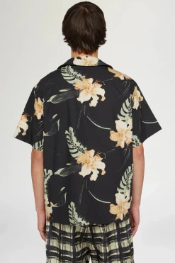 Clearance Camicia stampa Floreale e Quadri Uomo Uomo