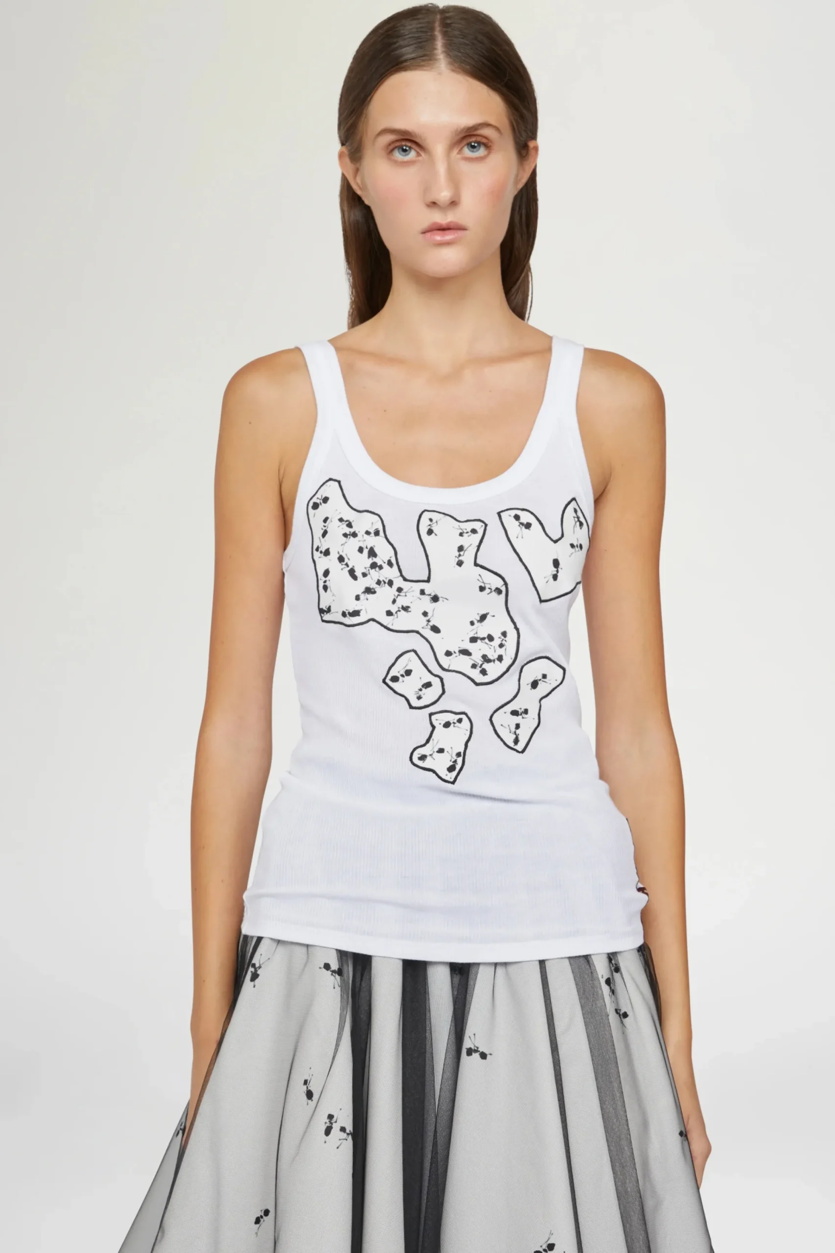 Fashion Canotta Stampa Formiche Donna Magliette E Top