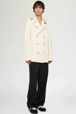 Online Cappotto Doppiopetto Crema Uomo Uomo