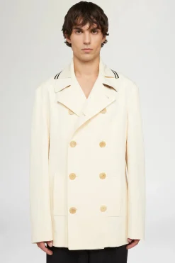 Online Cappotto Doppiopetto Crema Uomo Uomo
