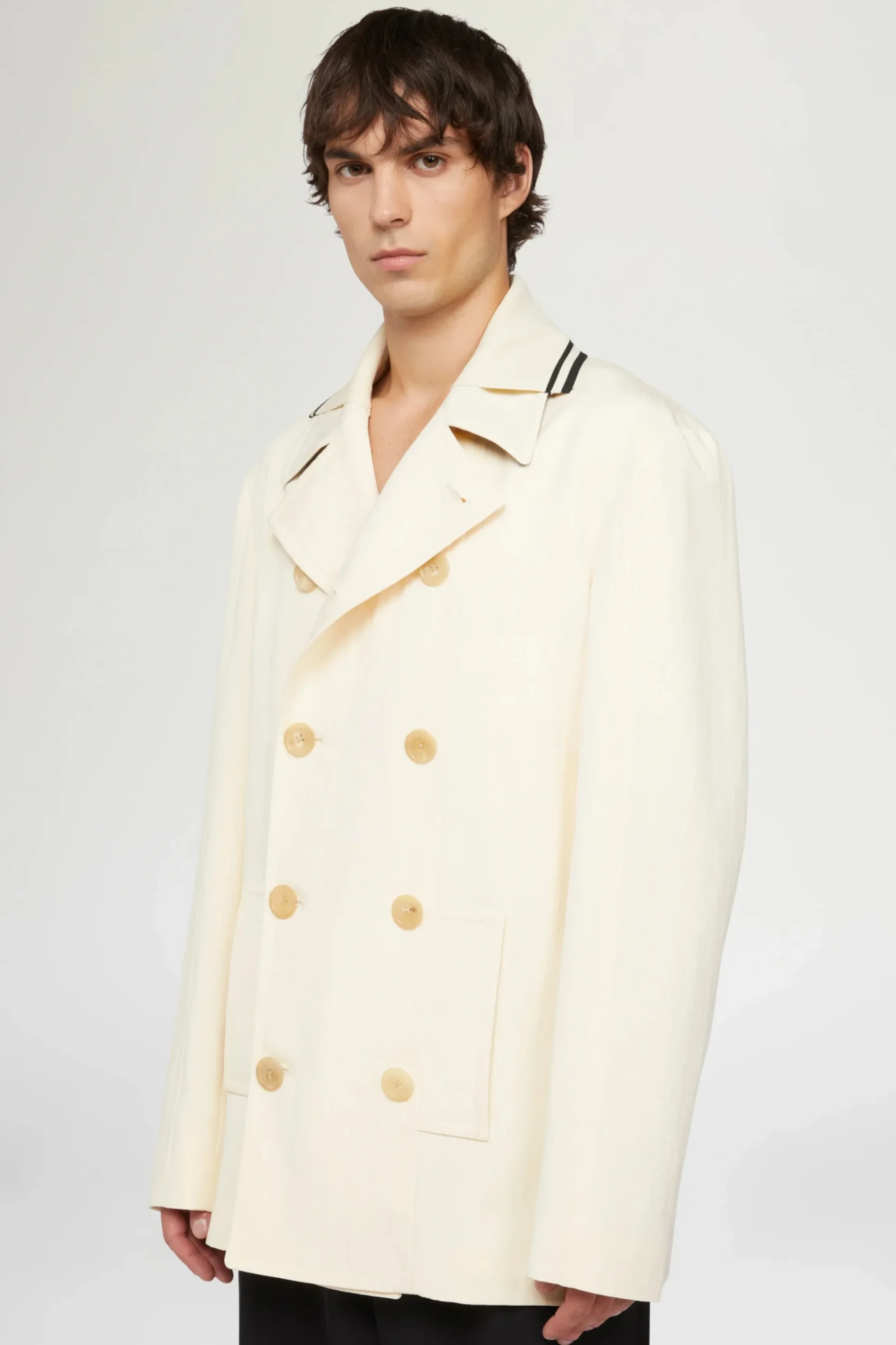 Online Cappotto Doppiopetto Crema Uomo Uomo