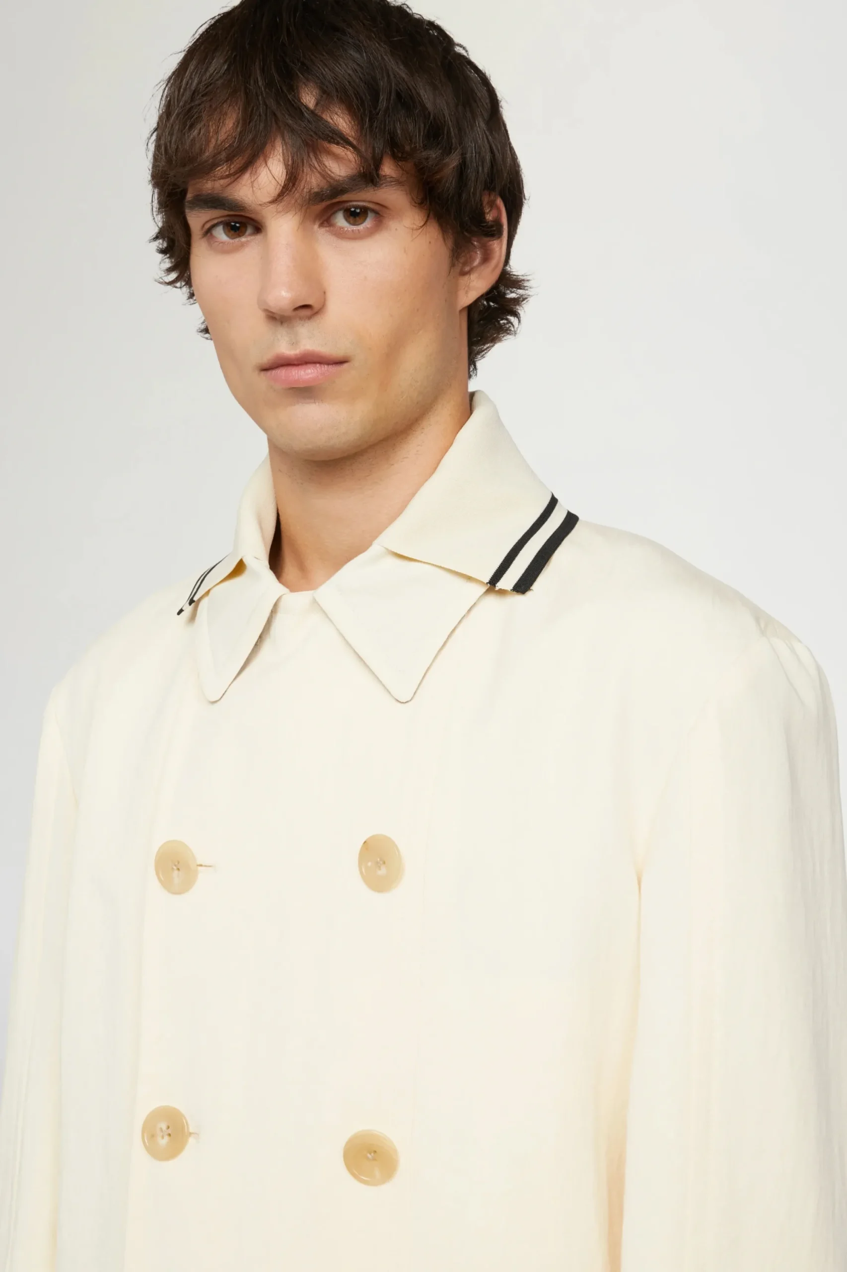 Online Cappotto Doppiopetto Crema Uomo Uomo