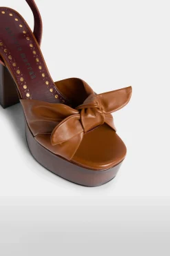 Sale Dana Marroni con Fiocco Donna Scarpe