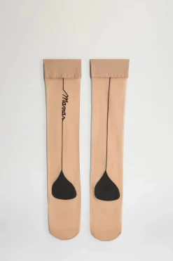 Clearance Gambaletti Nude e Neri Donna Accessori Morbidi