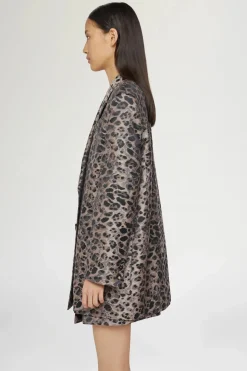 Sale Giacca Doppiopetto Stampa Animalier Donna Giacche E Capispalla