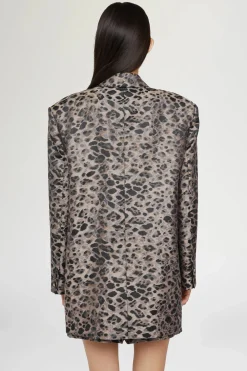 Sale Giacca Doppiopetto Stampa Animalier Donna Giacche E Capispalla