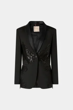Discount Giacca nera con paillettes Donna Giacche E Capispalla
