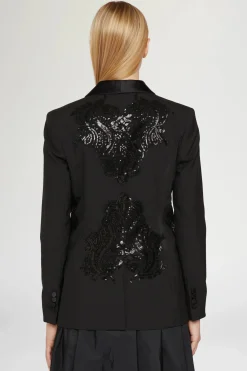 Discount Giacca nera con paillettes Donna Giacche E Capispalla