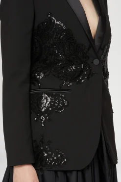 Discount Giacca nera con paillettes Donna Giacche E Capispalla