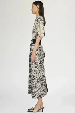 New Gonna in Seta Drappeggiata Donna Gonne