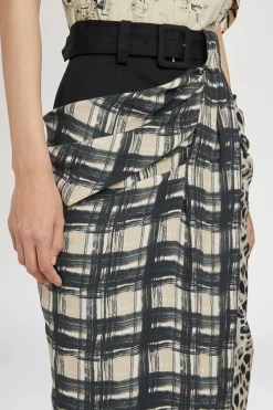 New Gonna in Seta Drappeggiata Donna Gonne