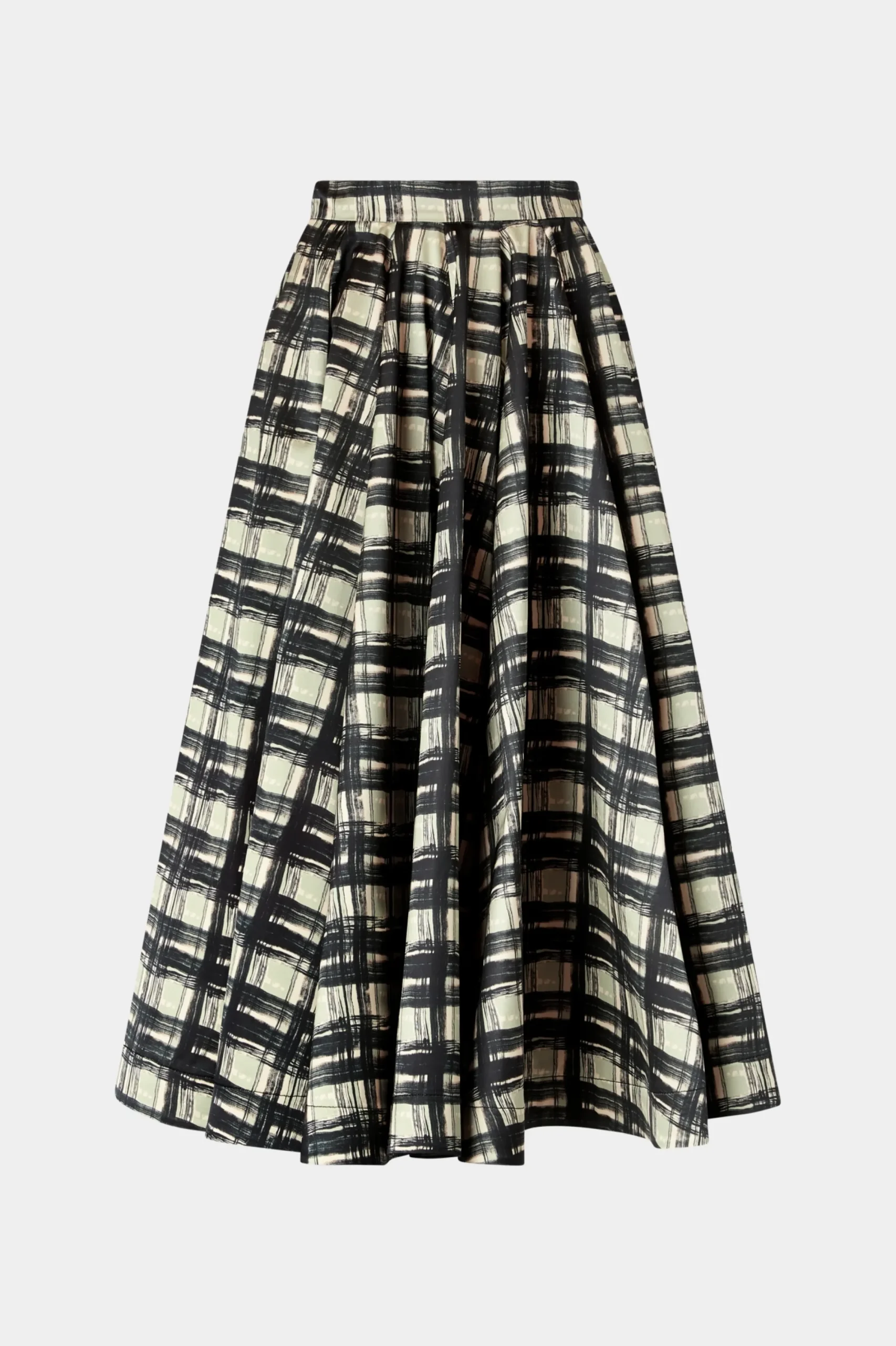 New Gonna Midi a Pieghe Quadri Donna Gonne