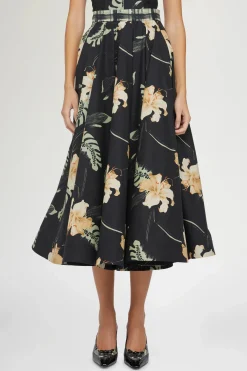 Outlet Gonna Midi Stampa Ibiscus Donna Gonne