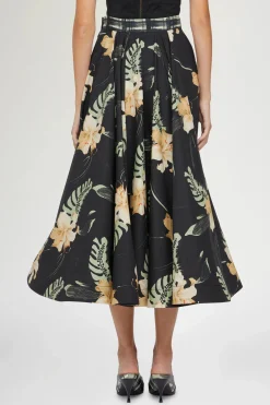 Outlet Gonna Midi Stampa Ibiscus Donna Gonne