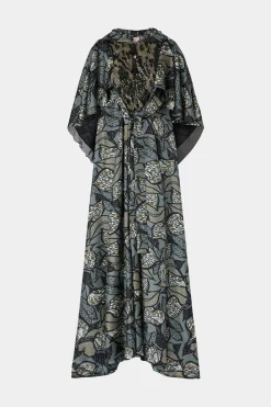 Outlet Maxi Abito Foresta Tropicale Donna Abiti