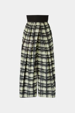 Outlet Pantaloni a Gamba Larga Quadri Donna Pantaloni