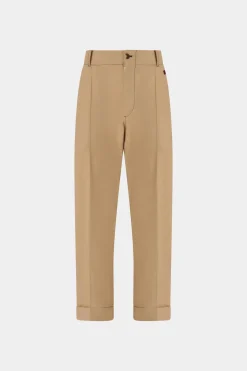 Hot Pantaloni di Cotone Beige Uomo Uomo