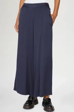 Outlet Pantaloni Larghi Blu Donna Pantaloni
