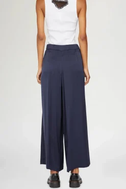 Outlet Pantaloni Larghi Blu Donna Pantaloni