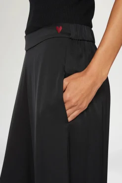 Hot Pantaloni Larghi Neri Donna Pantaloni