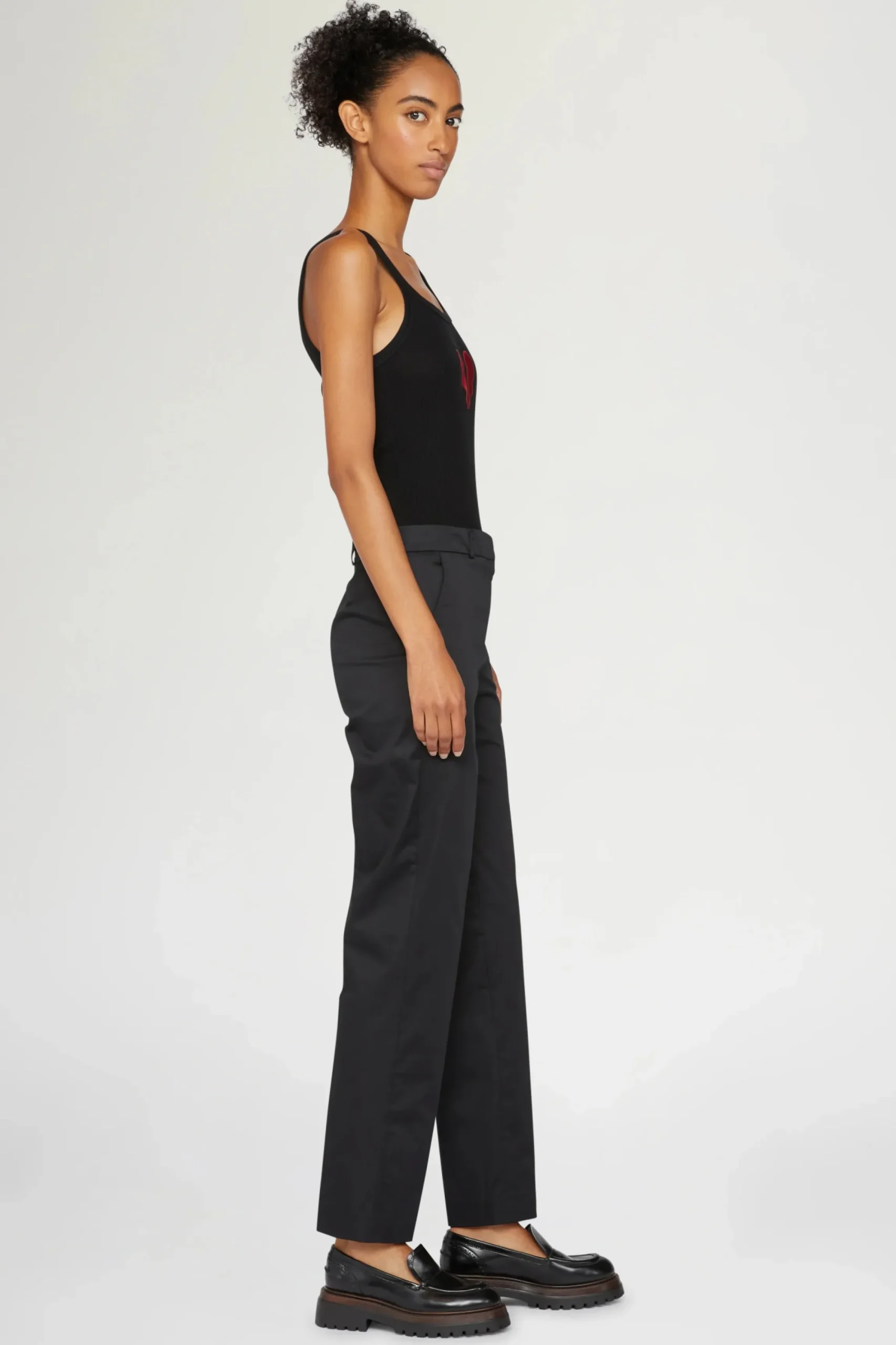 Sale Pantaloni Slim Neri Donna Pantaloni