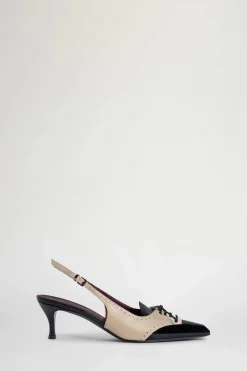 Online Slingback Nere & Ecrù Donna Scarpe