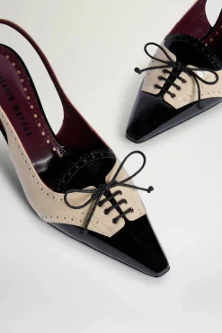 Online Slingback Nere & Ecrù Donna Scarpe